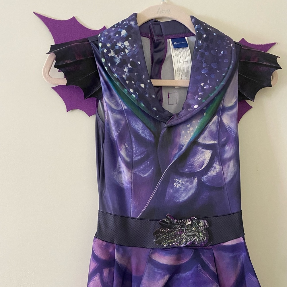 Mal from Descendants 3 costume. Size 8-10, stretchy with Velcro on back.